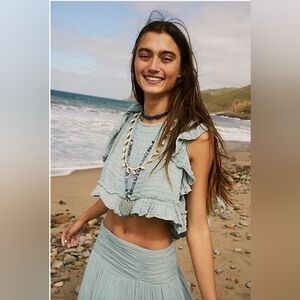NWT!! Free People, Maui Shell Necklace, Neutral - NEW -$38